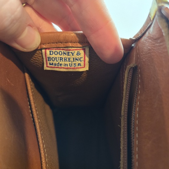 VTG DOONEY AND BOURKE TOP HANDLE SATCHEL ALL WEATHER Pebbled LEATHER Crossbody - Picture 12 of 15
